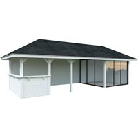 PALMAKO Pavillon »Bianca«, Aufstellmaße BxTxH: 960 x 384 x 319 cm, lackiert, Holz - weiss von PALMAKO