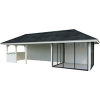 PALMAKO Pavillon »Bianca«, Aufstellmaße BxTxH: 960 x 384 x 319 cm, lackiert, Holz - weiss von PALMAKO