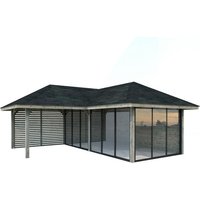 PALMAKO Pavillon »Bianca Set 214 Slide«, BxHxT: 588 x 319 x 588 cm, Grau von PALMAKO