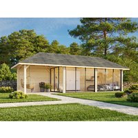 PALMAKO Pavillon »Bianca Set 217 Slide«, BxHxT: 876 x 319 x 300 cm, transparent tauchgrundiert - braun von PALMAKO