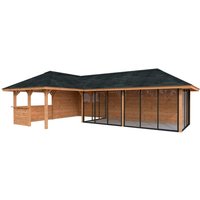 PALMAKO Pavillon »Bianca Set 221 Slide«, BxHxT: 876 x 319 x 588 cm, Braun von PALMAKO