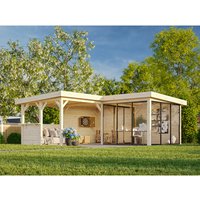 PALMAKO Pavillon »Lenna«, Aufstellmaße BxTxH: 628 x 628 x 245 cm, tauchgrundiert, Holz - grau PALMAKO Pavillon »Lenna«, Aufstellmaße BxTxH: 628 x 628 x 245 cm, tauchgrundiert, Holz - grau von PALMAKO