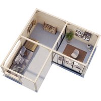 PALMAKO Pavillon »Lenna Set 410 Slide«, BxHxT: 588 x 245 x 588 cm, transparent tauchgrundiert - braun von PALMAKO