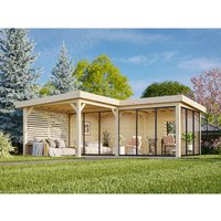 PALMAKO Pavillon »Lenna Set 414 Slide«, BxHxT: 588 x 245 x 588 cm, naturbelassen - braun von PALMAKO
