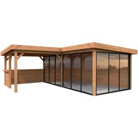 PALMAKO Pavillon »Lenna Set 423 Slide«, BxHxT: 588 x 245 x 588 cm, Braun von PALMAKO