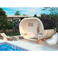 PALMAKO Sauna »Anette«, HxT: 250 x 274 cm, Fichte, naturbelassen - braun von PALMAKO