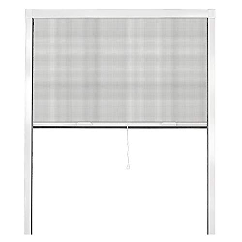 PALMAT - Moskitonetz für Fenster – Fliegen Netz, Insektenschutz, Fliegengitter, Mückenschutz, Verhindert Insektenbefall, Einstellbares Fliegennetz (130 X 160 X 5 cm, Weiß) von PALMAT