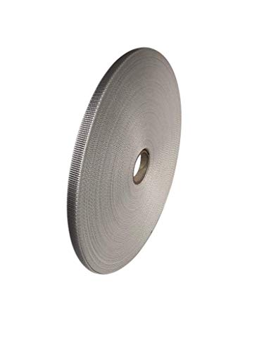 PALMAT Rollladen Stabiler Gurtband, 50 Meter lang, extra stark (14 mm, Grau) von PALMAT