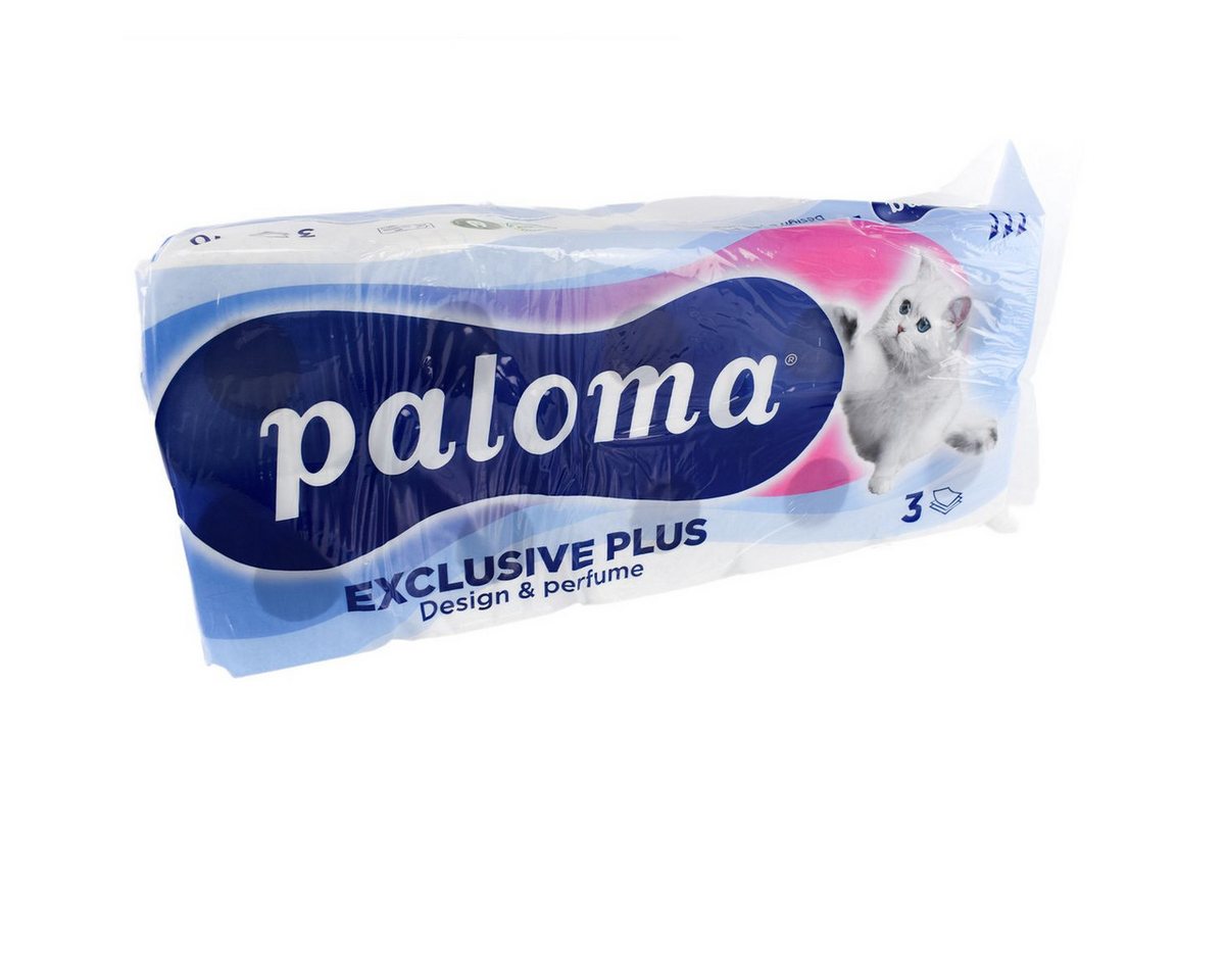 PALOMA Toilettenpapier Toilettenpapier Paloma 3-lagig 10 Rollen mit Duft und Design, 3-lagig PALOMA Toilettenpapier Toilettenpapier Paloma 3-lagig 10 Rollen mit Duft und Design, 3-lagig von PALOMA