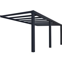 Palram - Canopia Aluminium Terrassenüberdachung Stockholm Anthrazit 341x588x324 cm von PALRAM