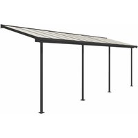 Palram - Canopia Aluminium Terrassenüberdachung mit Doppelstegplatten Sierra anthrazit 230 x 670 cm von PALRAM