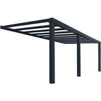 Palram - Canopia Aluminium Terrassenüberdachung Stockholm Anthrazit 341x660x324 cm von PALRAM