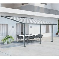 Canopia Olympia Alu Terrassenüberdachung Polycarbonat 3X5.5 m Grau von PALRAM - CANOPIA