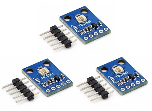 PAMEENCOS 3 Stück GY-2561 TSL2561 Infrarot-Licht-Helligkeitssensor-Modul, Leuchtkraft-Sensor-Modul, digitales Lichtsensormodul, Erkennungsmodul, optisches Intensitätsmodul, Sensormodul, ultrastarkes von PAMEENCOS