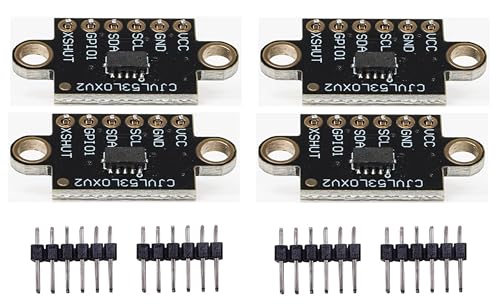 PAMEENCOS 4 Stück GY-530 VL53L0X Laser-Entfernungssensor, ToF-Bereichssensor-Modul, Breakout-Tof-Laser-Entfernungsmesser, Flugzeitmessungssensor, für Arduino von PAMEENCOS