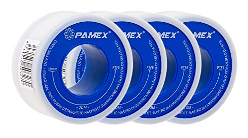 PAMEX - Packung mit 4 Teflon-Dichtungsbändern - PTFE - 19 mm x 20 m von PAMEX