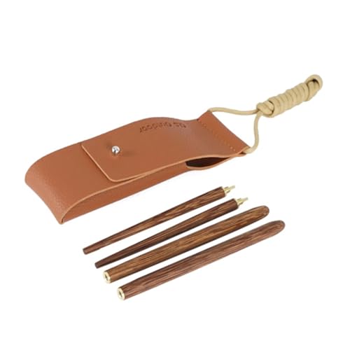 PAMINGONO 1 Paar Essstäbchen Aus Holz Mit Aufbewahrungstasche Abnehmbares Faltbares Geschirr Für Unterwegs Tragbare Essstäbchen Mit Etui-set Aus Holz Reisezubehör von PAMINGONO