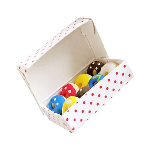 PAMINGONO 1 Set Simulation Donut Mini Dessert Donut Miniatur Kuchen Fake Kuchen Ornament Dessert Modell Mini Dessert Modell Lebensmittel Requisite Donut Ornamente Donut Form Charm von PAMINGONO