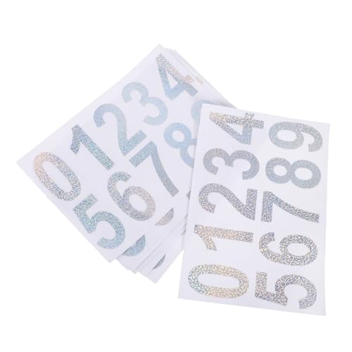 PAMINGONO 10 Sets Garagennummernschild Nummernetikettenaufkleber Nummernaufkleber Etiketten Hausnummern Für Adressaufkleber Reflektierende Briefkastennummernaufkleber von PAMINGONO