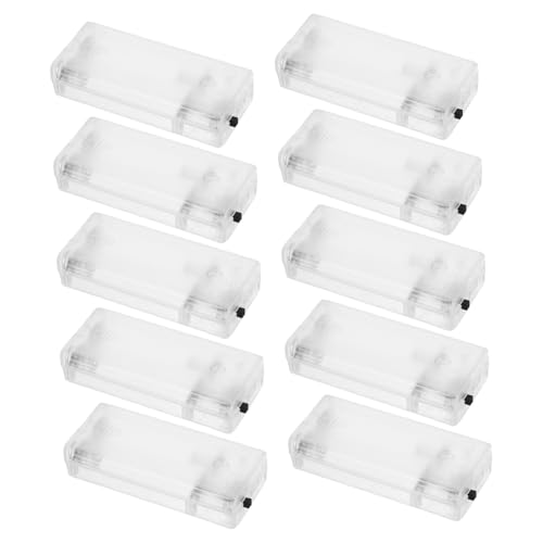 PAMINGONO 10stücke Batterieboxen Für Lichterketten Leerer Batteriehalter Aus Kunststoff Ersatzbatteriegehäuse Befestigungen Für Lichterketten Kleine Transparente Batterieboxen Zubehör Für von PAMINGONO