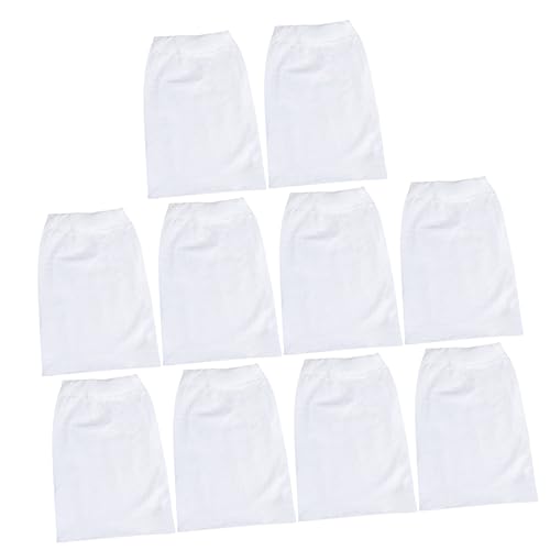 PAMINGONO 10 Stück Poolsocken Feinmaschiger Pool Skimmer Filterbeutel Weiß zur Poolreinigung Schützt Filtersystem vor Blättern Haaren Schmutz Verlängert Lebensdauer Filtersystems von PAMINGONO