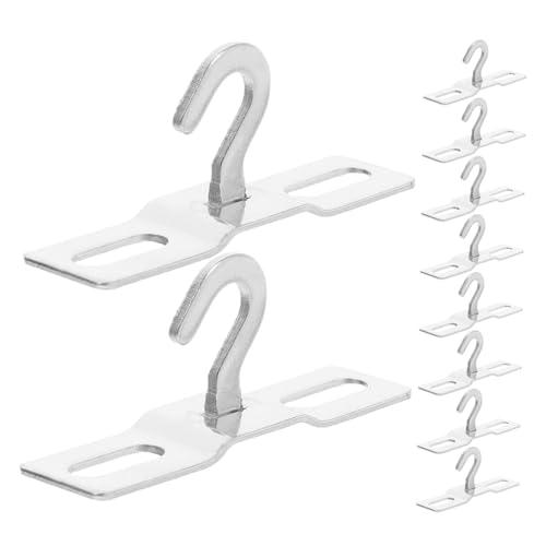 PAMINGONO 10 Stück Teiliges Metall deckenhaken Flacher Montageplatte Einsetzbar für Pendelleuchten Langlebig und Stabil Inklusive Schrauben für Einfache Installation in Wohn Geschäftsräumen von PAMINGONO