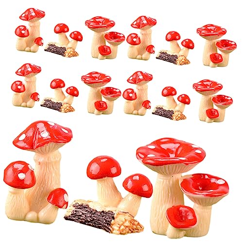 PAMINGONO 15pcs Pilz Statuen Realistische Mini Pilz Figuren Für Jungen Und Mädchen Decor von PAMINGONO
