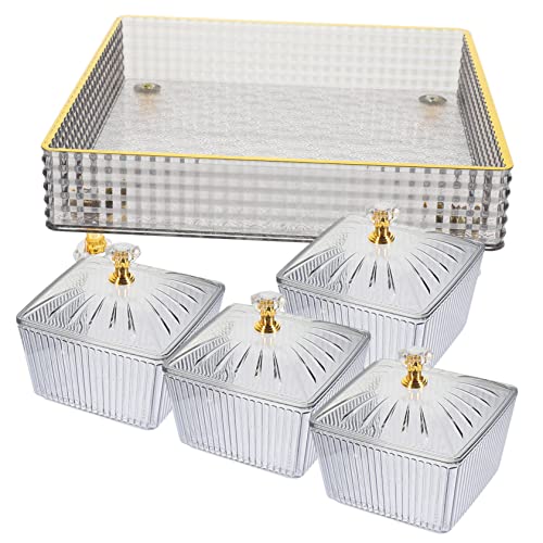 PAMINGONO 1satz Geteiltes Serviertablett Mit Deckel Und Abnehmbaren Schalen Fach Snackschale Für Obst Süßigkeiten Und Snacks Für Partys Und Familienfeiern Aus Lebensmittelechtem Material von PAMINGONO