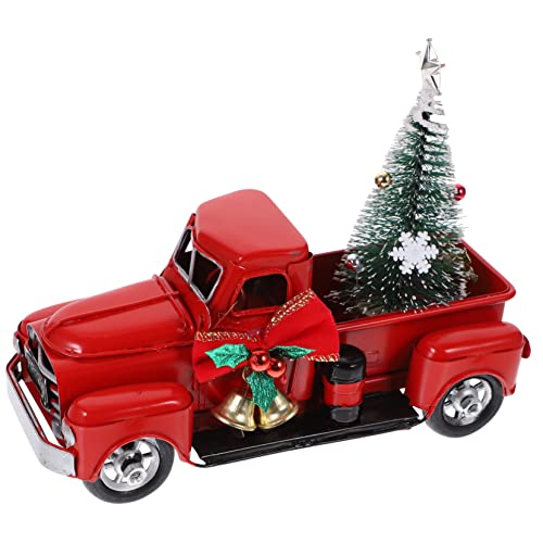 PAMINGONO 1stück Vintage Weihnachts-Truck Dekoration Rustikales Weihnachtsauto Für Tischdeko Festliche Innendekoration Für Weihnachten Für Festliche von PAMINGONO