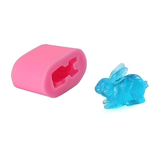 PAMINGONO 2 STÜCK Silikon Schokoladenformen Hasen Design für DIY Schokolade Seife Pudding und Eiswürfel Langlebig Antihaftend und Einfach zu Reinigen von PAMINGONO