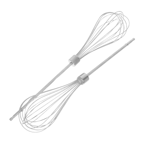 PAMINGONO 2 Stück Draht edelstahl schneebesen Ersatz für Handmixer Verlängert und Verdickt Effiziente Rührstäbe für Gleichmäßiges Mischen Küche Einfache Reinigung Wiederverwendbar von PAMINGONO