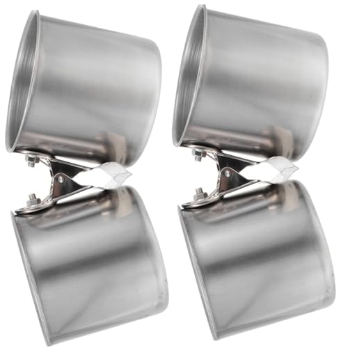 PAMINGONO 2 Stück Edelstahl Vogel Futterbecher mit Clip Befestigung für Käfige Mittlere Installieren als Futternapf und Wasserschale für Papageien und Wellensittiche PAMINGONO 2 Stück Edelstahl Vogel Futterbecher mit Clip Befestigung für Käfige Mittlere Installieren als Futternapf und Wasserschale für Papageien und Wellensittiche von PAMINGONO