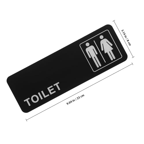 PAMINGONO 2 Stück Teiliges Acryl Wc Türschild Modernes Design mit Klaren Herren Damen Symbolen Selbstklebend und Nagelbar Langlebig und Leicht zu Reinigen für Zuhause und von PAMINGONO