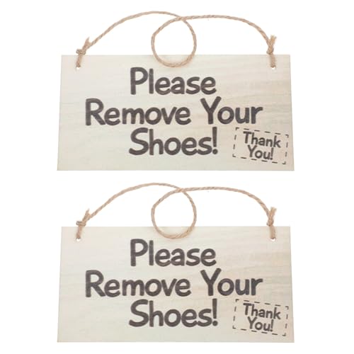 PAMINGONO 2 Stück Teiliges Holzschild Bitte Schuhe Ausziehen Rustikaler Farmhausstil Wetterfestes Türschild aus Langlebigem Holz Klare Dekoratives Willkommensschild für Innen und Außen PAMINGONO 2 Stück Teiliges Holzschild Bitte Schuhe Ausziehen Rustikaler Farmhausstil Wetterfestes Türschild aus Langlebigem Holz Klare Dekoratives Willkommensschild für Innen und Außen von PAMINGONO