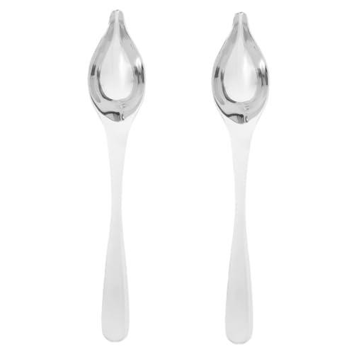 PAMINGONO 2 Stück Teiliges Saucier Löffel mit Spitz Zulaufender Tülle Ergonomischer Griff für Präzises Ausgießen und Dekoratives Anrichten von Soßen Desserts und Cocktails Vielseitig von PAMINGONO