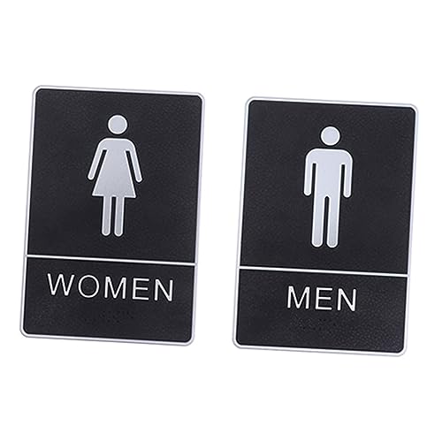 PAMINGONO 2 Stück Teiliges Wc Hinweis Schild aus Wasserdichtem Abs Material mit Lesbaren Symbolen für Herren und Damen Langlebig für Badezimmer Waschräume in Hotels Schulen und Öffentlichen von PAMINGONO