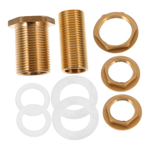 PAMINGONO 2 Stück Wasserhahn aus Kupfer Langlebiger Wasserbehälter Fitting mit Innen und Außengewinde und Korrosionsbeständig Geeignet für Aquarium Wasserbecken und Poolanschluss von PAMINGONO