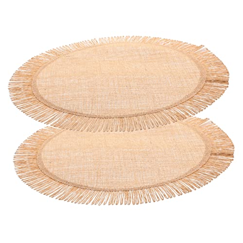 PAMINGONO 2stücke Runde Woven Tischsets Aus Jute Teiliges Mit Quasten Hitzebeständig Für Esstische Boho-Stil Natürliche Farbe Vielseitig Einsetzbar Für Tassen Schalen Und Teller PAMINGONO 2stücke Runde Woven Tischsets Aus Jute Teiliges Mit Quasten Hitzebeständig Für Esstische Boho-Stil Natürliche Farbe Vielseitig Einsetzbar Für Tassen Schalen Und Teller von PAMINGONO