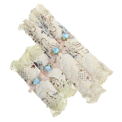 PAMINGONO 4 Stück Lace Türgriffhandschuhe Set Mikrowellen und Kühlschrankgriffschutz Schickes Design Schmutzabweisend Langlebig für Küche Schützt vor Flecken und Fingerabdrücken von PAMINGONO
