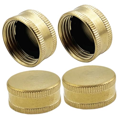 PAMINGONO 4 Stück Messing Gartenschlauch Endkappe Auslaufsicherer Blindstopfen Kompatibel mit Wasserhahn Schlauchverteiler Einfach zu Montieren Robust und Korrosionsbeständig Teiliges PAMINGONO 4 Stück Messing Gartenschlauch Endkappe Auslaufsicherer Blindstopfen Kompatibel mit Wasserhahn Schlauchverteiler Einfach zu Montieren Robust und Korrosionsbeständig Teiliges von PAMINGONO