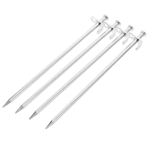 PAMINGONO 4 Stück Metall Bodenanker Garten Erdanker mit Scharfem Spitzen Design Rostfrei Biegefest Vielseitig für Zelt Rasenkante Kunstrasen und Gemüsebeete Lang Beschichtet von PAMINGONO