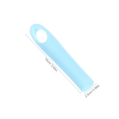 PAMINGONO 4 Stück Mop Besenstiel Ersatzgriffe mit Aufhängeloch Rutschfeste Robuste Endkappen Kompatibel für Wischmop und Kehrschaufel Einfache Montage Nordisch Blau von PAMINGONO