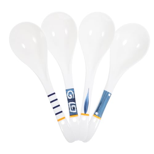 PAMINGONO 4 Stück Teiliges Große Keramiklöffel mit Langem Stiel Glatte Oberfläche Ergonomisch Geformt Vielseitig Einsetzbar als Suppenlöffel im Japanischen Stil für Restaurant und Zuhause PAMINGONO 4 Stück Teiliges Große Keramiklöffel mit Langem Stiel Glatte Oberfläche Ergonomisch Geformt Vielseitig Einsetzbar als Suppenlöffel im Japanischen Stil für Restaurant und Zuhause von PAMINGONO