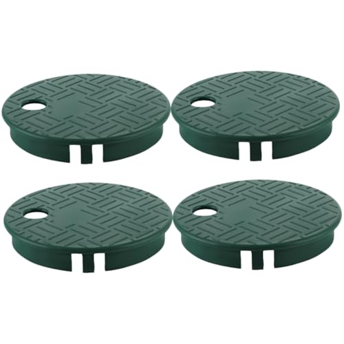PAMINGONO 4 Stück Teiliges Ventilkasten Abdeckungs aus Robustem Kunststoff Langlebiger Sprinkler System Ventildeckel Wiederverwendbar Einfache Passend für Ventilkasten im Gartenbereich von PAMINGONO