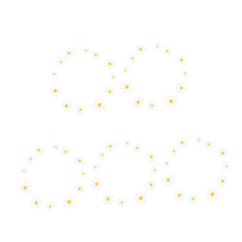 PAMINGONO 5 Stück Teiliges Daisy Girlande Banner Blumendeko Partyhintergrund Fröhliche Geburtstagsdeko für Wohnzimmer Garten Fenster Vielseitig Einsetzbar für Familienfeiern und Jubiläen von PAMINGONO