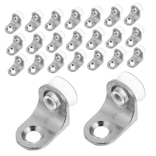 PAMINGONO 50 Stück Küchenschrank Laminathalterung schrank regal unterstützung Glasschelfmontageklasse Regalhalterung Stützen für Glastrennwände Schrankregalhalter Aluminiumlegierung Silber von PAMINGONO