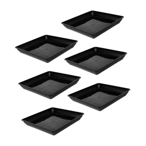 PAMINGONO 6 Stück Teiliges Quadratischer Kunststoff Blumentopf Untersetzer Tropfschalen für und Außenbereich für Verschiedene Topfgrößen und Wetterbeständig und von PAMINGONO