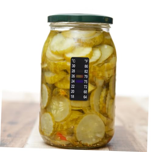 PAMINGONO 8 Stück Teiliges Selbstklebende Thermometer Streifen für Fermentation Gärtank Brauthermometer Aufkleber Vielseitig Verwendbar Robust und Einfach Anzubringen von PAMINGONO