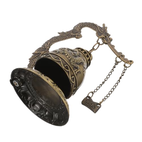 PAMINGONO Bell Vintage Drachen Feng Shui Statue Retro Büroskulptur Tischdekoration Chinesisches Ornament Deko Für Wohnung Und Flur von PAMINGONO