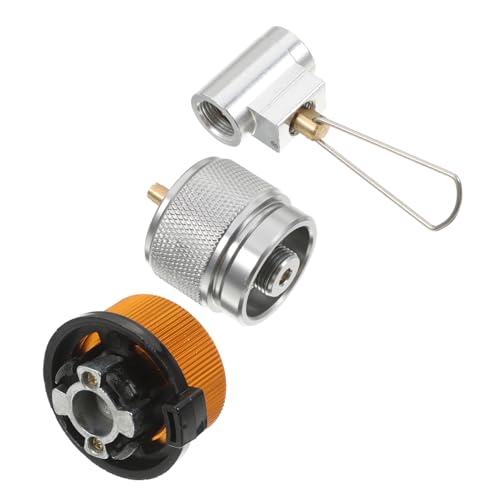PAMINGONO Outdoor Gasadapter Kit Gaskartuschenadapter Für Camping Nachfüllset Mit Ventil Aluminiumlegierung Tragbar Für Kocher Und Grill von PAMINGONO